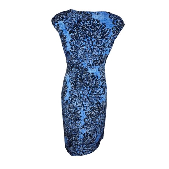 CONNECTED APPAREL Blue Black Pullover Sleeveless Dress Womens Size 6 - Picture 3 of 7